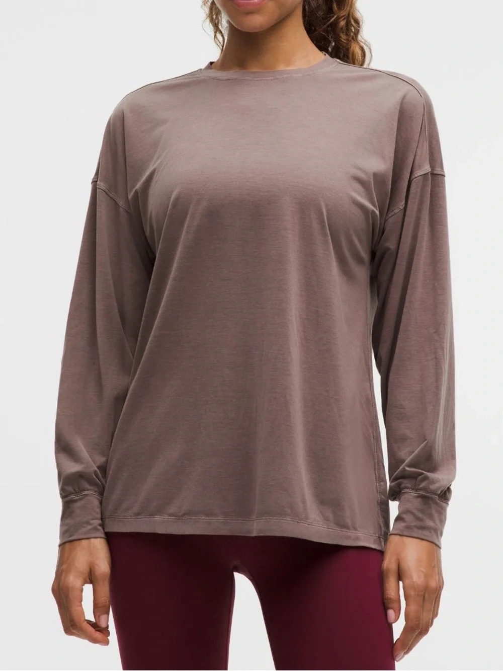 Lululemon EasySet Relaxed Long Sleeve in Dilute Wash Twig (Size 6)